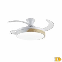 Deckenventilator mit Lampe Romimex Weiß natürlich