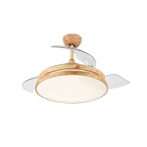 Ceiling Fan with Light Romimex White Natural