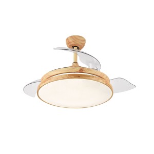 Ceiling Fan with Light Romimex White Natural