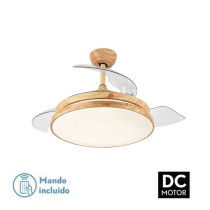 Ceiling Fan with Light Romimex White Natural