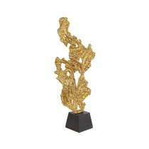 Skulptur Romimex Schwarz Gold Aluminium 31 x 72 x 14 cm abstrakt