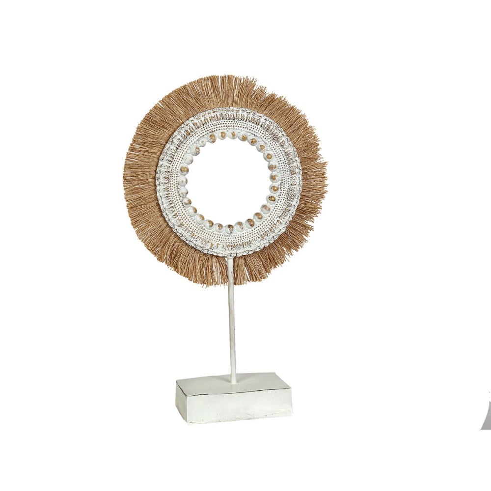 Decorative Figure Romimex Beige Natural 9 x 48 x 29 cm With tassles Disco