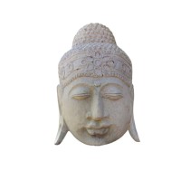 Wall Decoration Romimex Beige Buddha 30 x 50 x 10 cm