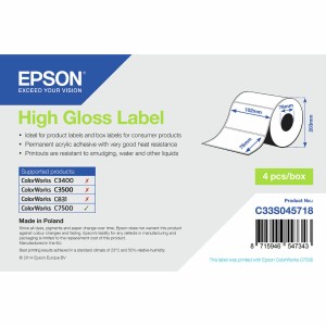 Etiquettes pour Imprimante Epson C33S045718 Blanc (1 Unité)