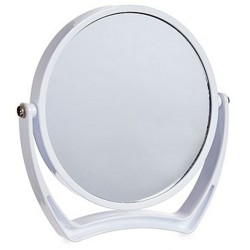 Magnifying Mirror White Crystal Plastic 19 x 18,7 x 2 cm (6 Units)