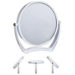 Magnifying Mirror White Crystal Plastic 19 x 18,7 x 2 cm (6 Units)