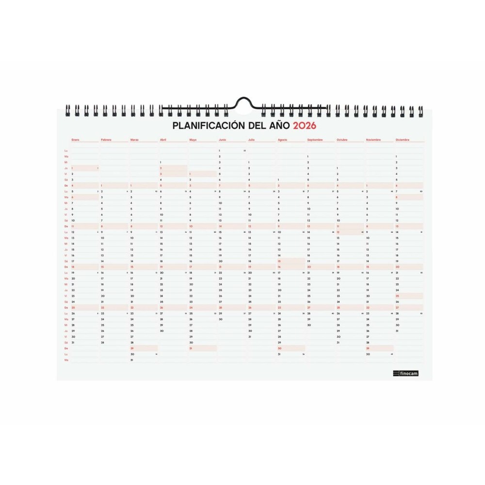 calendrier mural Finocam