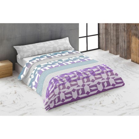 Duvet cover set Hosteline TRIPOLI Light mauve Double 2 Pieces