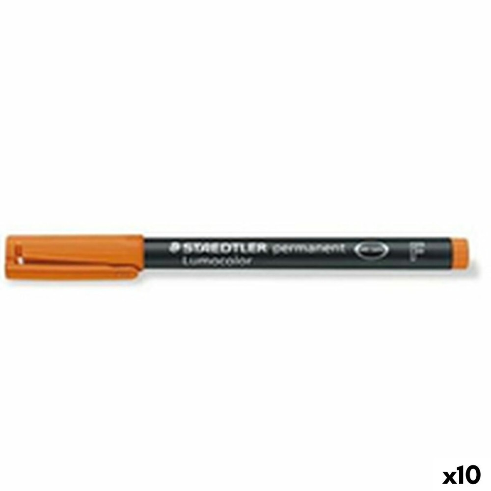 Dauermarker Staedtler 318-4 Orange 0,6 mm 10 Stücke (10 Stück)