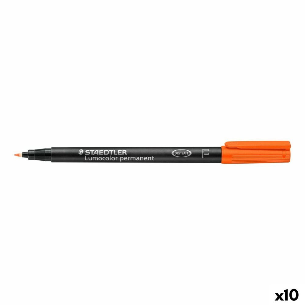 Dauermarker Staedtler 318-4 Orange 0,6 mm 10 Stücke (10 Stück)
