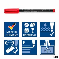 Dauermarker Staedtler 318-4 Orange 0,6 mm 10 Stücke (10 Stück)