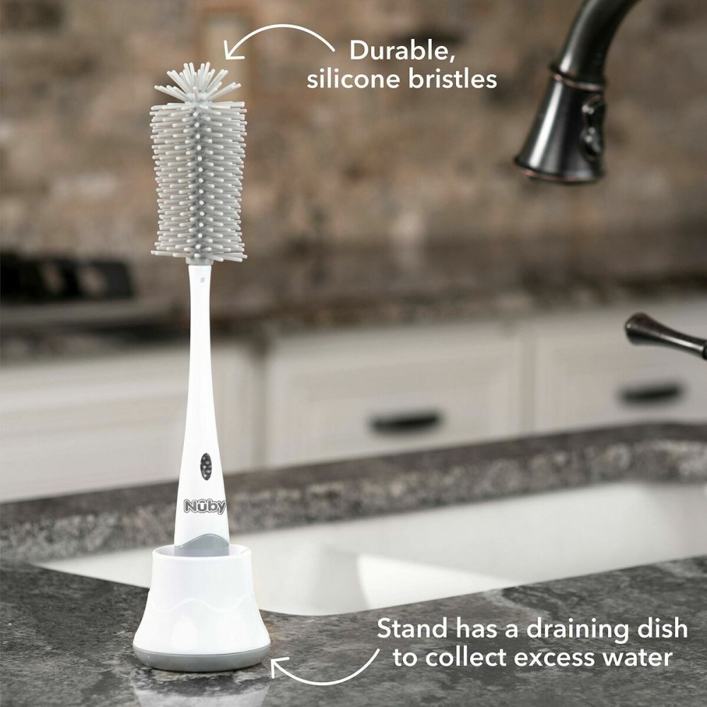 Brosse de Nettoyage Biberon et Tétine Nûby Poignée ergonomique