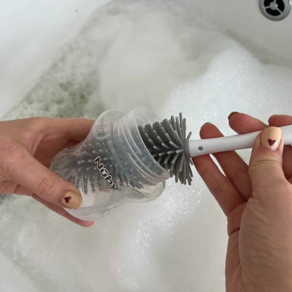Brosse de Nettoyage Biberon et Tétine Nûby Poignée ergonomique