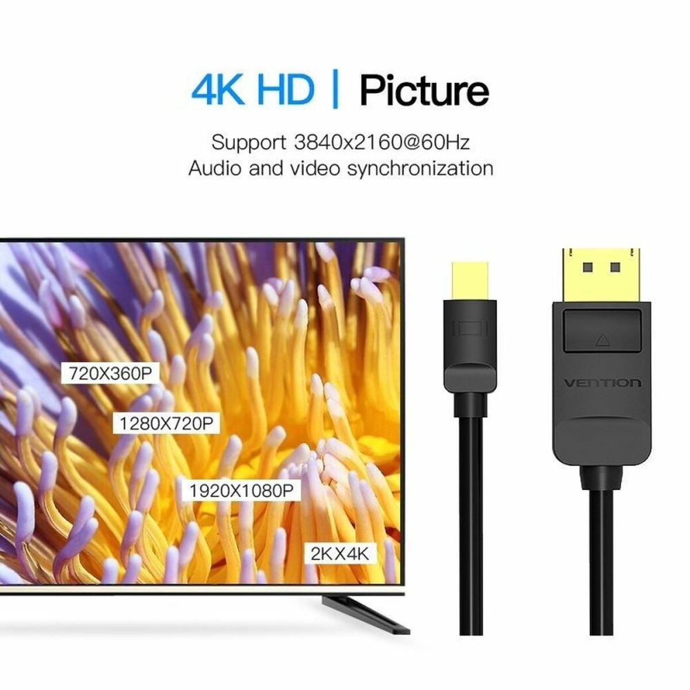 Adapter Mini DisplayPort an DisplayPort Vention HAABI