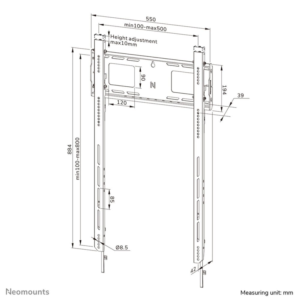 Support de TV Neomounts WL30-750BL18P 100 kg 98"