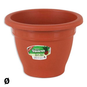 Plant pot Squares Dem   Brown