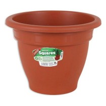 Plant pot Squares Dem   Brown