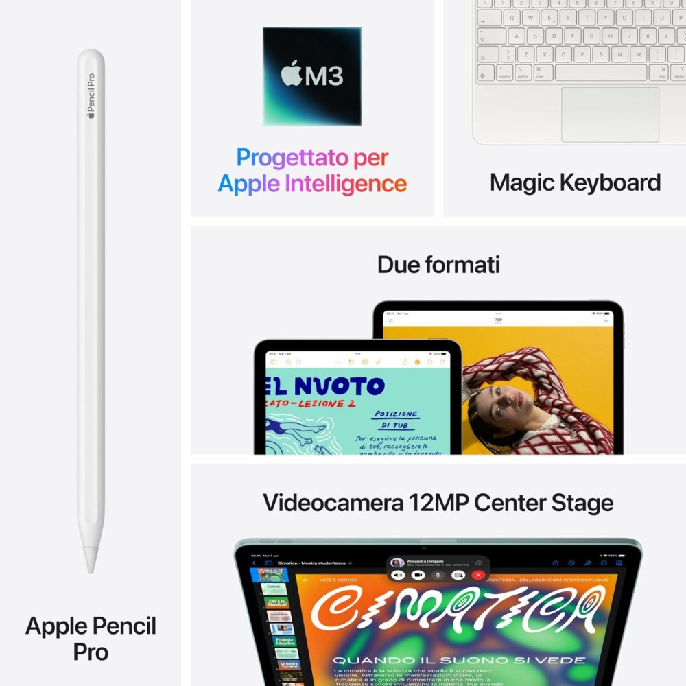 Tablet Apple iPad Air 7th 13" 8 GB RAM Weiß M3 512 GB