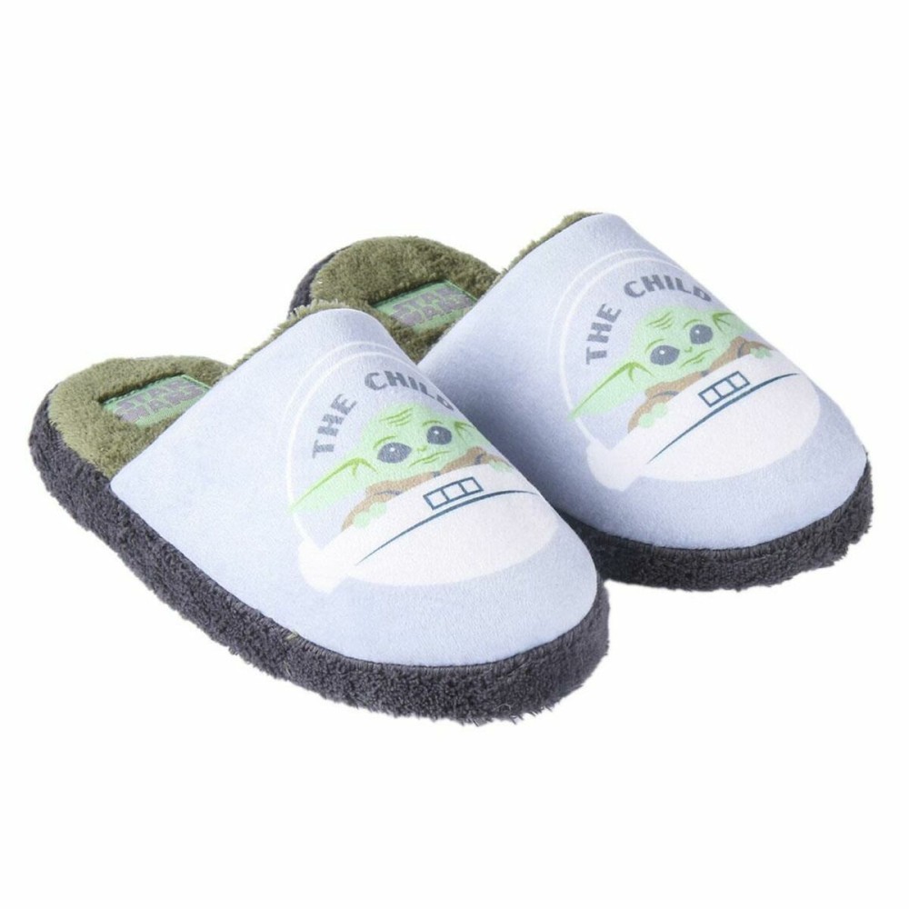 House Slippers The Mandalorian Light grey