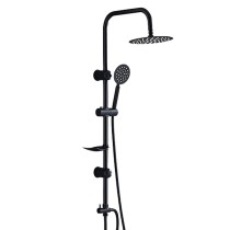 Shower Column Fontastock Black Stainless steel ABS