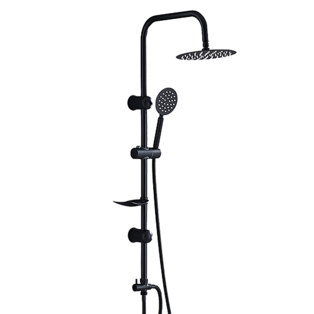 Shower Column Fontastock Black Stainless steel ABS