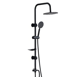 Shower Column Fontastock Black Stainless steel ABS