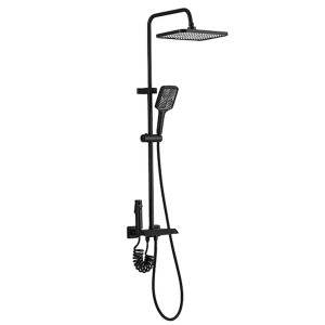 Shower Column Fontastock Black Stainless steel ABS Plastic
