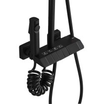 Shower Column Fontastock Black Stainless steel ABS Plastic