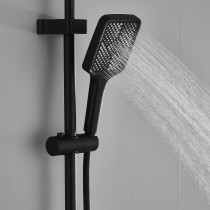 Shower Column Fontastock Black Stainless steel ABS Plastic