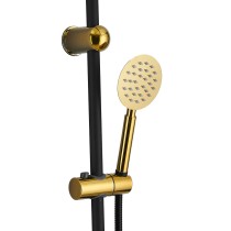 Shower Column Fontastock Black Golden Stainless steel ABS Chromed