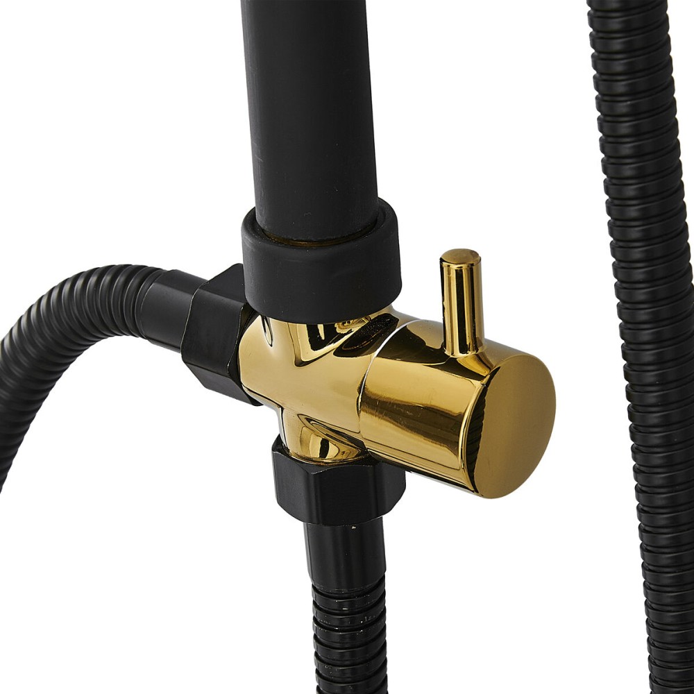 Shower Column Fontastock Black Golden Stainless steel ABS Chromed