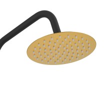 Shower Column Fontastock Black Golden Stainless steel ABS Chromed