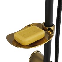 Shower Column Fontastock Black Golden Stainless steel ABS Chromed