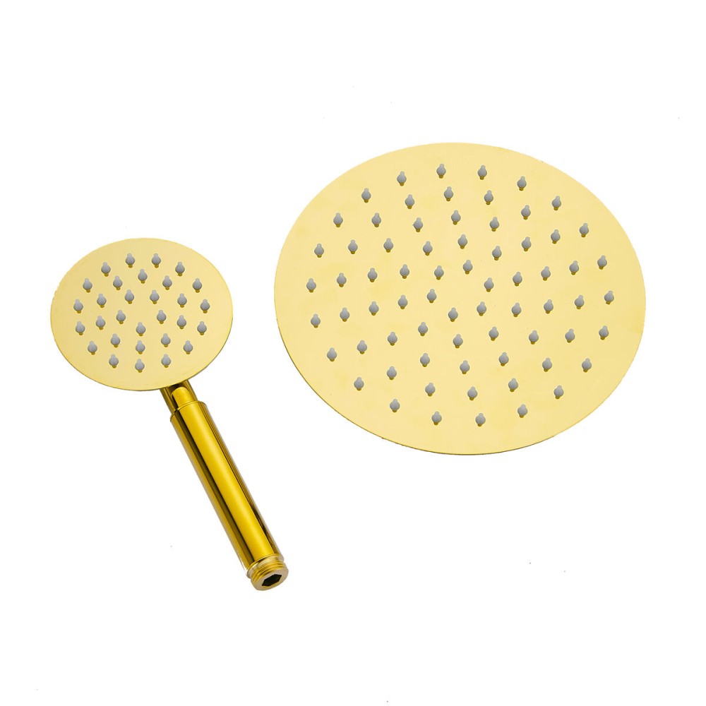 Dusche Säule Fontastock Schwarz Gold Edelstahl ABS Verchromt