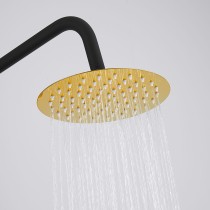 Shower Column Fontastock Black Golden Stainless steel ABS Chromed