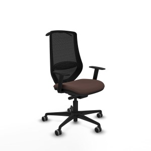 Chaise de Bureau Mardos traslack Piqueras y Crespo D036G0H Noir Brun foncé