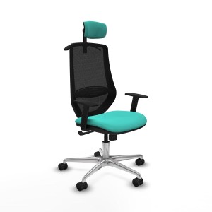 Chaise de Bureau avec Appui-tête Mardos Piqueras y Crespo D086N2H Turquoise