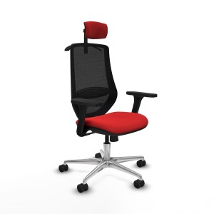 Chaise de Bureau avec Appui-tête Mardos Piqueras y Crespo D086N2H Rouge