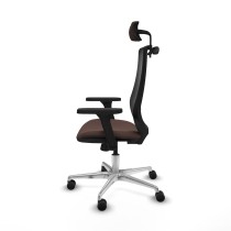 Chaise de Bureau avec Appui-tête Mardos Piqueras y Crespo D086N2H Noir Brun foncé
