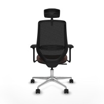 Chaise de Bureau avec Appui-tête Mardos Piqueras y Crespo D086N2H Noir Brun foncé