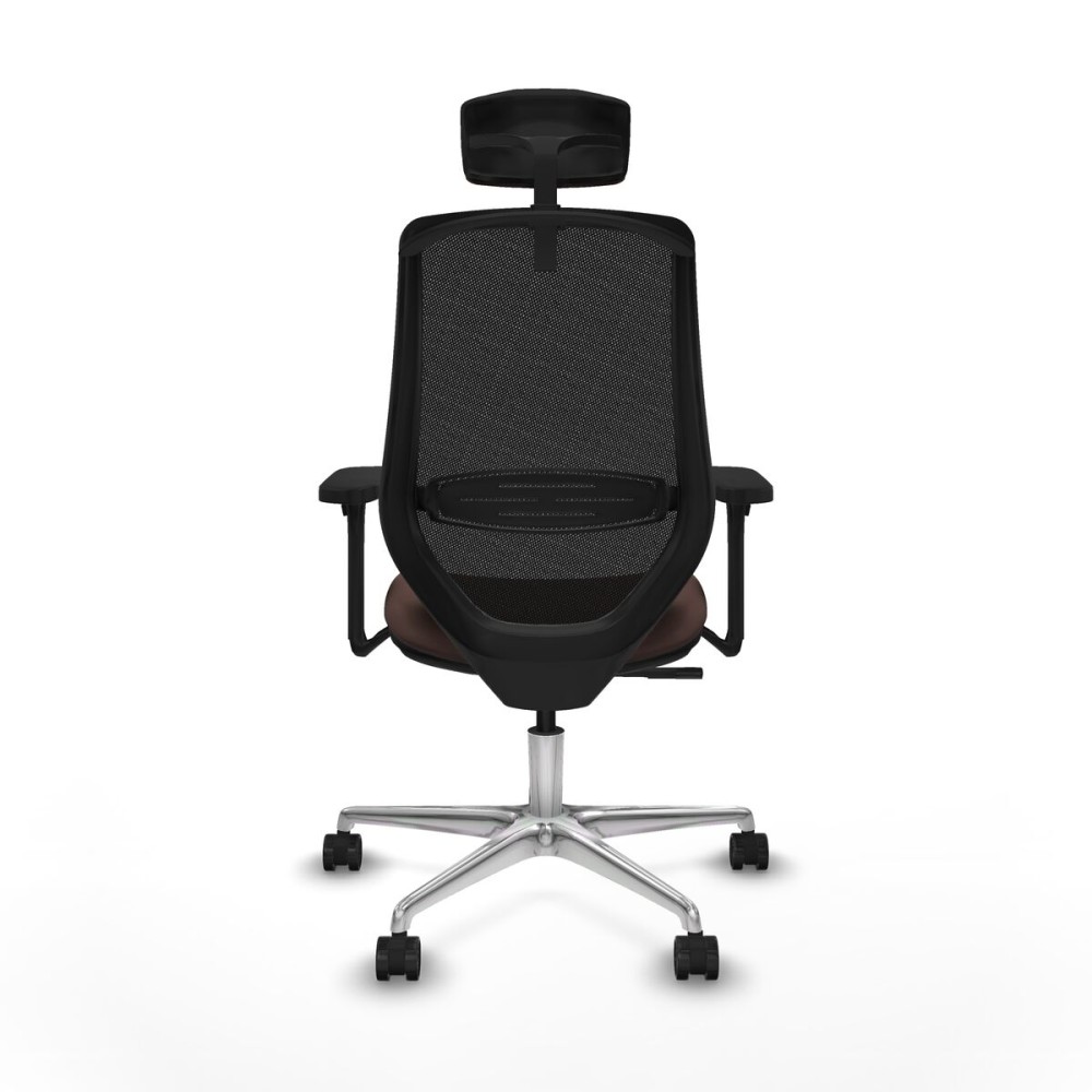 Chaise de Bureau avec Appui-tête Mardos Piqueras y Crespo D086N2H Noir Brun foncé