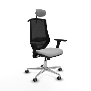 Chaise de Bureau avec Appui-tête Mardos Piqueras y Crespo D086G2H Gris clair