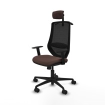 Bürostuhl mit Kopfstütze Mardos Piqueras y Crespo D036N2H Schwarz Dunkelbraun