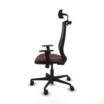 Chaise de Bureau avec Appui-tête Mardos Piqueras y Crespo D036N2H Noir Brun foncé