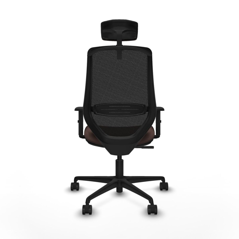 Chaise de Bureau avec Appui-tête Mardos Piqueras y Crespo D036N2H Noir Brun foncé