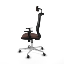 Chaise de Bureau avec Appui-tête Mardos Piqueras y Crespo D086G2H Noir Brun foncé