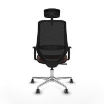 Chaise de Bureau avec Appui-tête Mardos Piqueras y Crespo D086G2H Noir Brun foncé