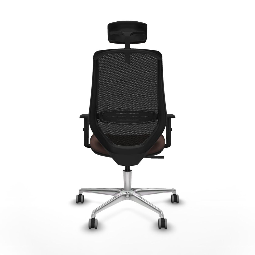 Chaise de Bureau avec Appui-tête Mardos Piqueras y Crespo D086G2H Noir Brun foncé
