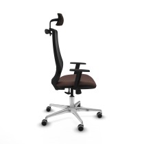 Chaise de Bureau avec Appui-tête Mardos Piqueras y Crespo D086G2H Noir Brun foncé