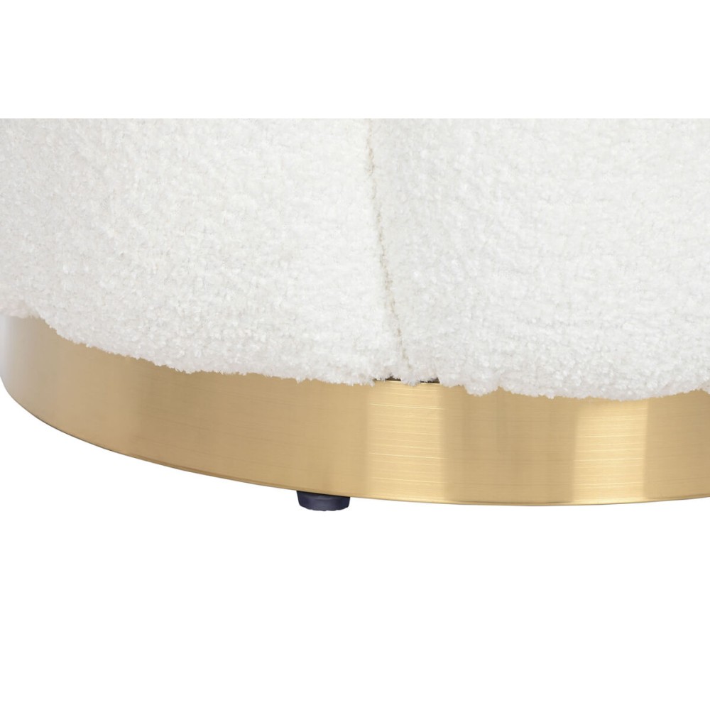Fußstütze Home ESPRIT Weiß Polyester Metall 65 x 65 x 35 cm